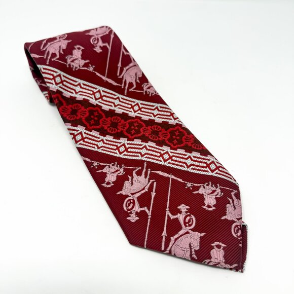 Vintage Towncraft Don Quixote Tie 60/70s Knightcore Mid-Century Literary Fashion - Picture 1 of 6